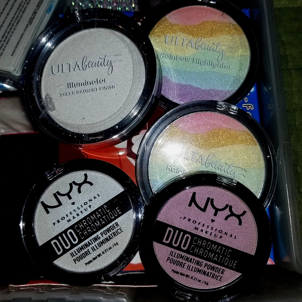 Bundle of 5 duo chrome/rainbow highlighters